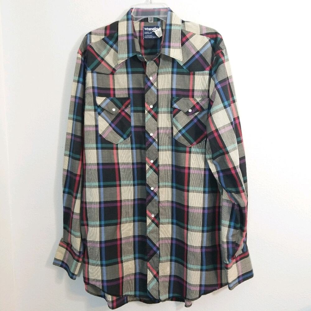 Vintage Wrangler Longtail pearl snap western shirt